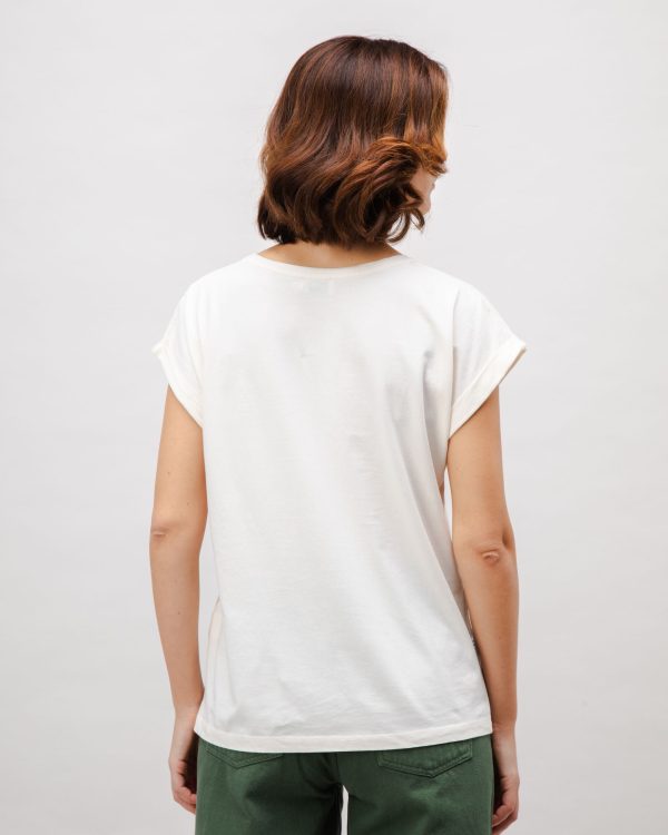 Salut Scoop Cotton Tee Ecru À bas prix – Image 5