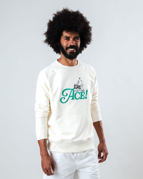 Peanuts Tennis Ace Snoopy Sweatshirt Ecru À prix réduit – Image 2