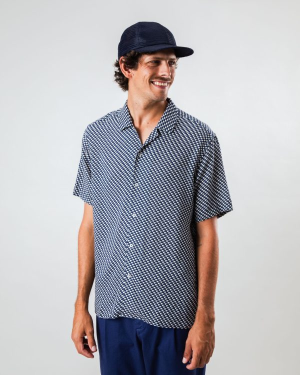 Tramuntana Aloha Shirt Navy À vendre