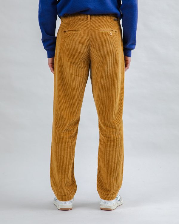 Corduroy Pleated Chino Pants Camel Ventes exceptionnelles en ligne – Image 5