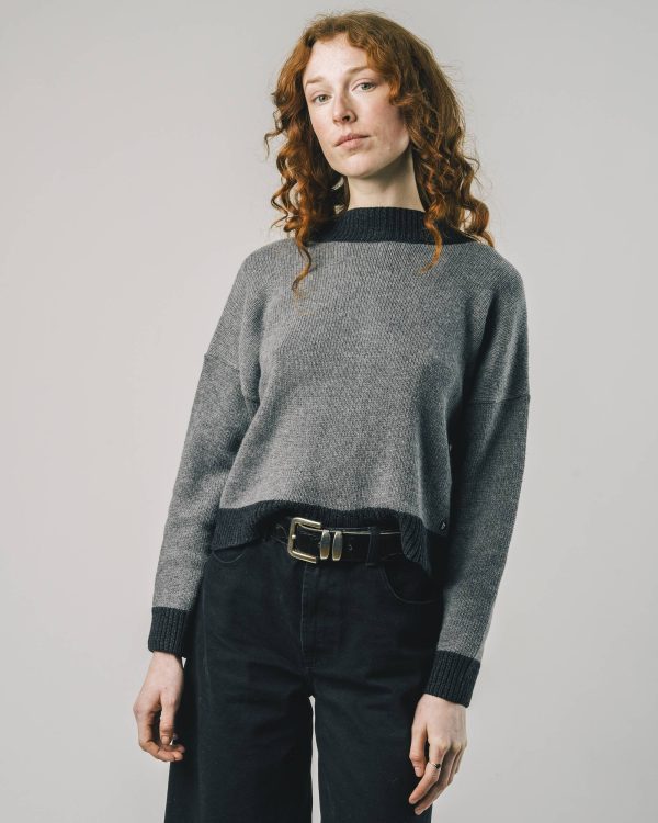 Back Buttons Sweater Grey Ventes exceptionnelles en ligne
