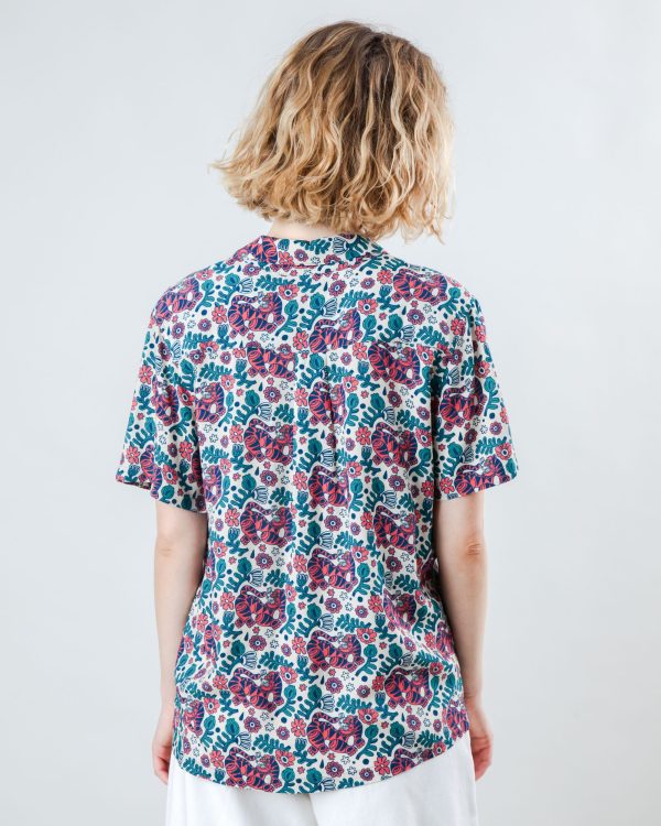 Asis Percales Tigris Aloha Blouse Ecru Mode – Image 5