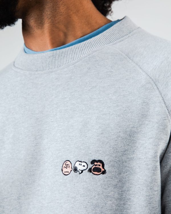 Peanuts The Gang Sweatshirt Grey Melange En ligne maintenant – Image 3