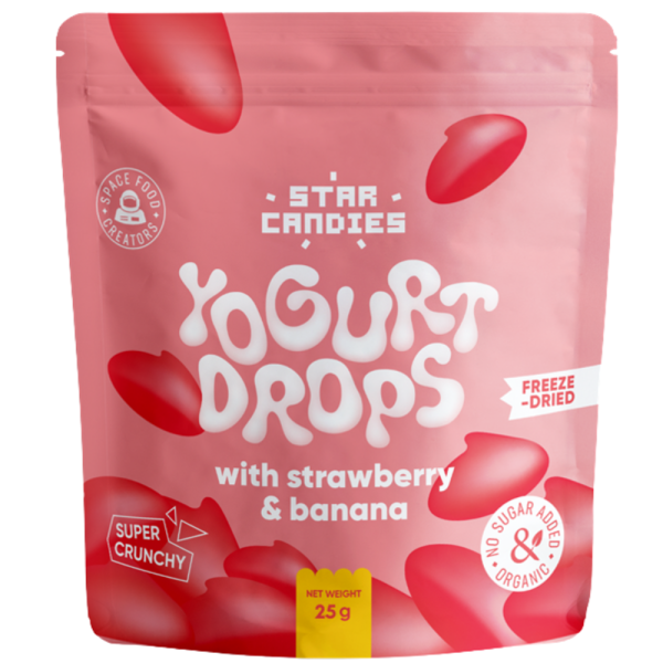 Star Candies Freeze Dried Yogurt Drops Strawberry Banana À vendre