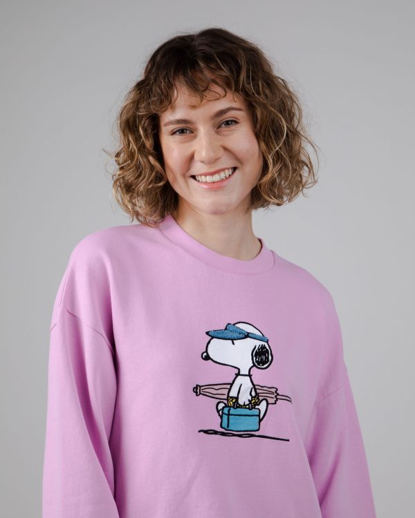 Peanuts Beach Sweatshirt Pink À bas prix