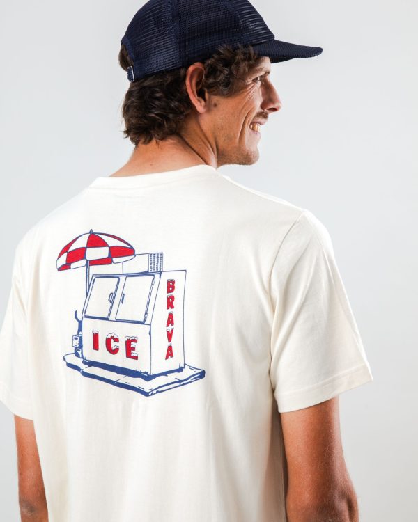 Ice Brava T-shirt Ecru Ventes exceptionnelles