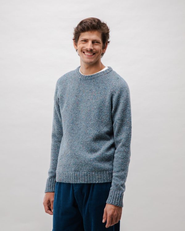 Puzzle Raglan Wool Sweater Dark Grey À vendre – Image 2