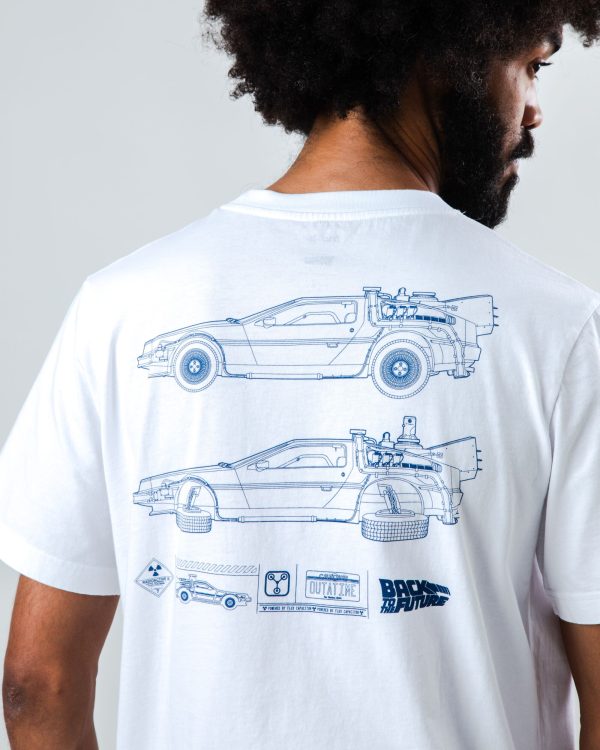 BTTF Blueprint T-shirt Ecru À bas prix