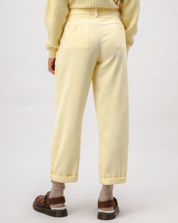 Corduroy Pleated Pants Pale Banana Mode – Image 5