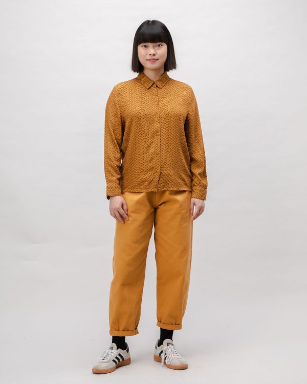 Mist Viscose Blouse Ochre Pas cher – Image 3
