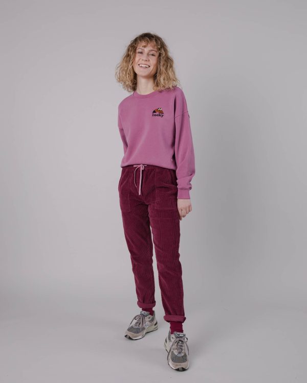 Patch Pocket Corduroy Pants Prune À prix réduit – Image 2