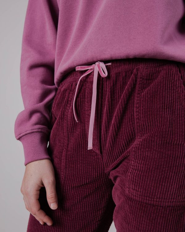 Patch Pocket Corduroy Pants Prune À prix réduit – Image 3