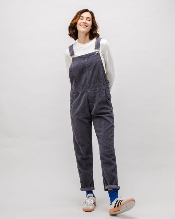Corduroy Overall Dark Grey À prix réduit