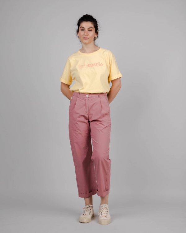 Elastic Pleated Chino Dusty Pink À prix réduit – Image 2