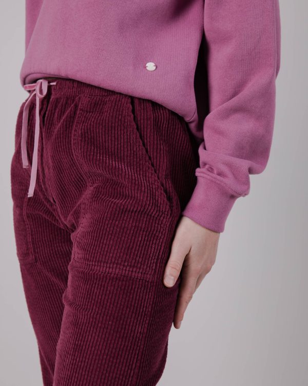 Patch Pocket Corduroy Pants Prune À prix réduit – Image 5